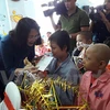 Vice President visits children patients on moon festival