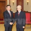 Party General Secretary welcomes Lao guest 