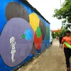 Mural artworks on An Binh island