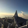 Fansipan peak covered in snow