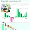 CPI grows 0.51 percent in January 2018