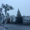 Mount Fansifan covered with ice as cold spell strikes the north