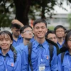 Young Party member Do Duc Thang (centre), a student of the Hanoi University of Science And Technology. (Photo: VietnamPlus)