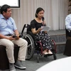 Speakers discuss the monitoring of the implementation of Article 27 of the Convention on the Rights of Persons with Disabilities (CRPD) in Vietnam at a consultation workshop on April 5. (Photo: VietnamPlus)