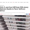 Hero delivery driver makes foreign headlines