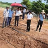 Brick structure in Hanoi under archaeological excavation