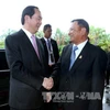 President meets Cambodian legislature, government leaders