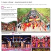 Five major cultural – tourism events in April