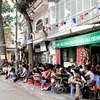 Roadside cafes in Hanoi 
