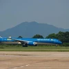 The Boeing 787-10 that is the 100th aircraft of Vietnam Airlines (Photo: VietnamPlus)