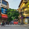 Hanoi deserted streets during social distancing