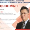 Le Quoc Minh appointed as Editor-in-Chief of Nhan dan (People) newspaper