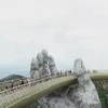 A walk on clouds at Golden Bridge on Ba Na Hills