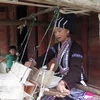 Lu ethnic women preserve brocade weaving