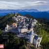 Village in clouds on top of Ba Na hills