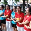Laughing yoga helps improve health for practitioners