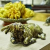 Ceramic buffalo sculptures feature traditional culture 