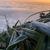 Fansipan mountain covered with frost