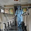 Trains disinfected to prevent coronavirus