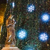 Giant Christmas trees in capital city