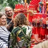 Hang Luoc flower market bustling in the days leading to Tet