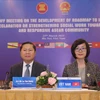 Deputy Minsiter of Labour, Invalids and Social Affairs Le Tan Dung chairs the meeting in Hanoi. (Photo: VNA)