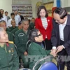 President visits wounded soldiers in Ninh Binh 