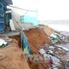 Sea encroachment collapses houses in Binh Thuan