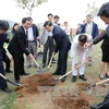 Japanese-presented cherry trees planted in Bac Ninh