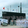 Flag-raising ceremony held for two new submarines