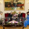 Party leader receives Japanese Emperor Akihito