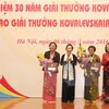 Kovalevskaya awards honour Vietnamese female scientists