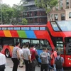 Double-decker tourist bus starts trial run in capital