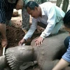 Large ancient statue unearthed in Cambodia’s Angkor complex