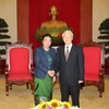 Party chief meets Lao Party official for external relations