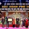 Phu Tho receives UNESCO heritage of humanity certificate for Xoan Singing