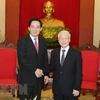 Party chief hosts outgoing Chinese ambassador 