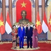 President hosts welcome ceremony for Indonesian counterpart 