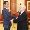 Party chief welcomes Indonesian President