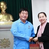 Trade Union Vice President receives Lao counterpart 