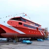 Vietnamese-built catamaran launched in Hai Phong city