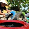 More recycled playground opened for kids in Hanoi 