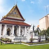 Nine sacred Buddha statues placed at Bangkok National Museum during New Year