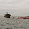 Team set up to salvage sunken fishing ship offshore Ba Ria-Vung Tau