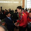 Vietnam’s national football team welcomed home