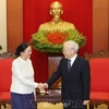 Leader Nguyen Phu Trong hosts Lao top legislator