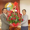 Vietnamese leaders congratulate Lao counterparts on traditional New Year