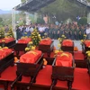 Memorial service for remains of soldiers repatriated from Laos