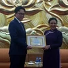 Friendship insignia presented to Cambodian Ambassador 