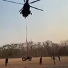 Thai army airlifts heavy firefighting machinery to Phu Kradueng